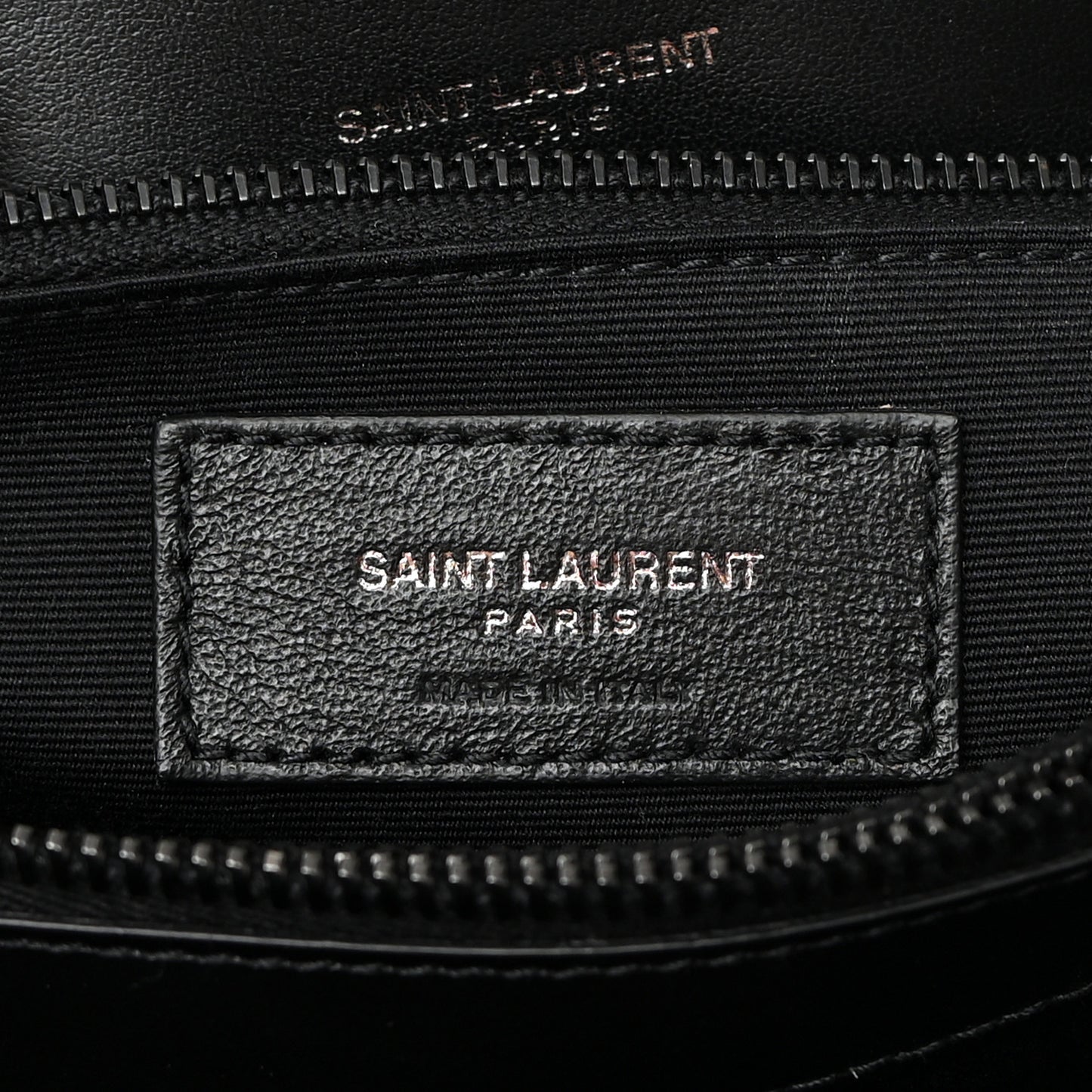Calfskin Y Quilted Monogram Monochrome Medium Loulou Chain Satchel Black
