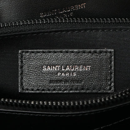 Saint Laurent Calfskin Y Quilted Monogram Monochrome Medium Loulou Chain Satchel Black 6 of 13