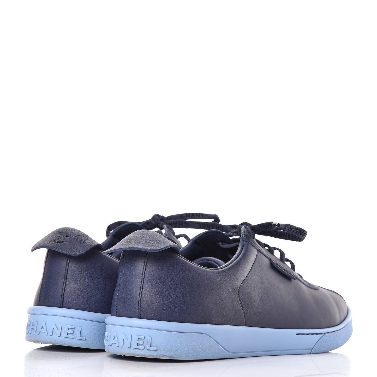 Calfskin Mens Sneakers 46 Navy