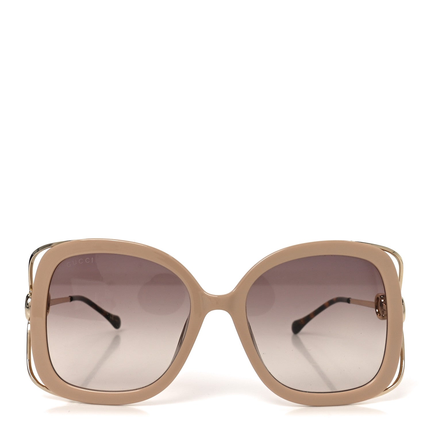 Gucci Acetate Horsebit Square Frame Sunglasses GG1021S Pink