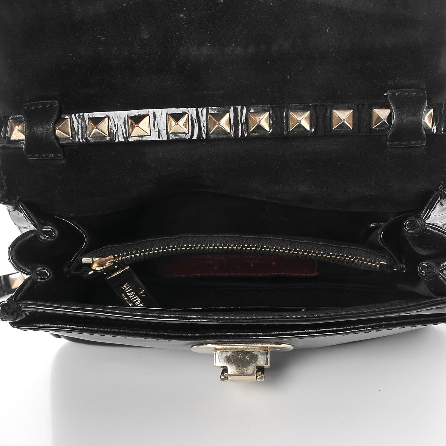 Valentino Garavani Patent Mini Rockstud Crossbody Bag Black 5 of 11