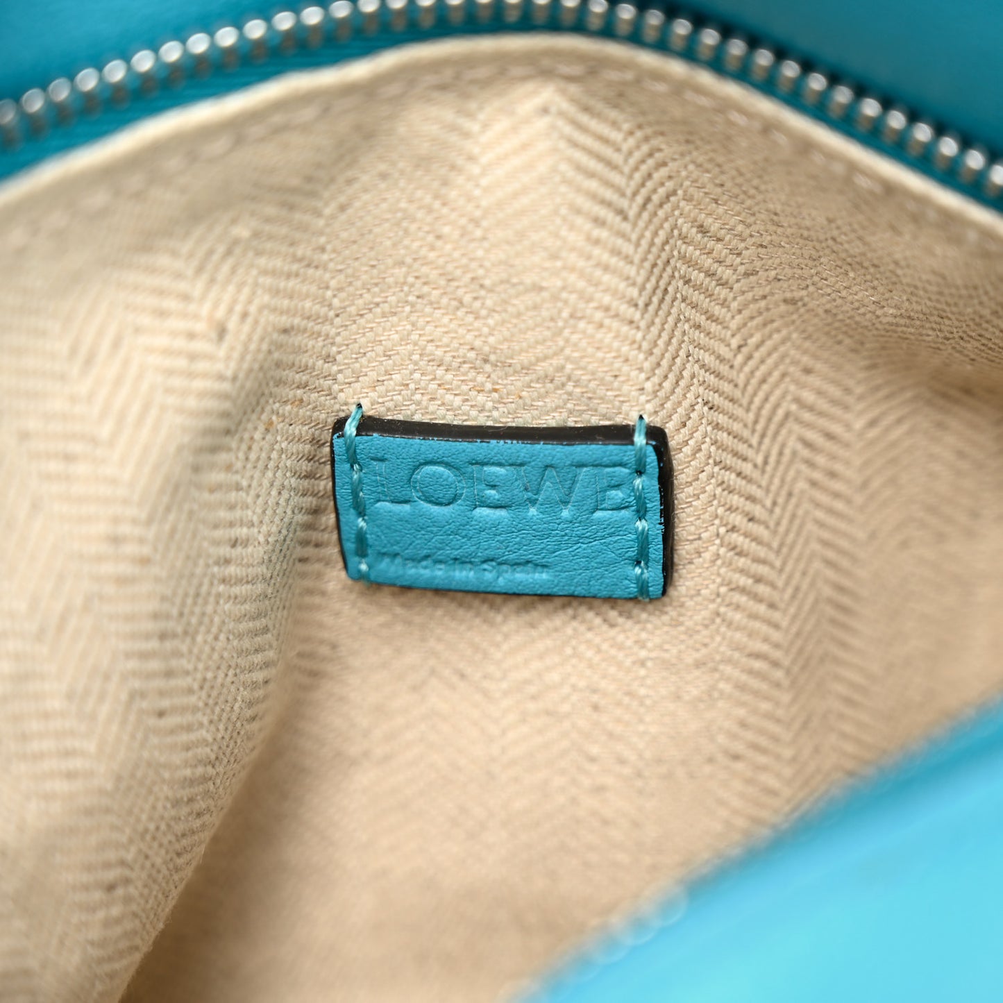 Calfskin Mini Puzzle Bag Cyan