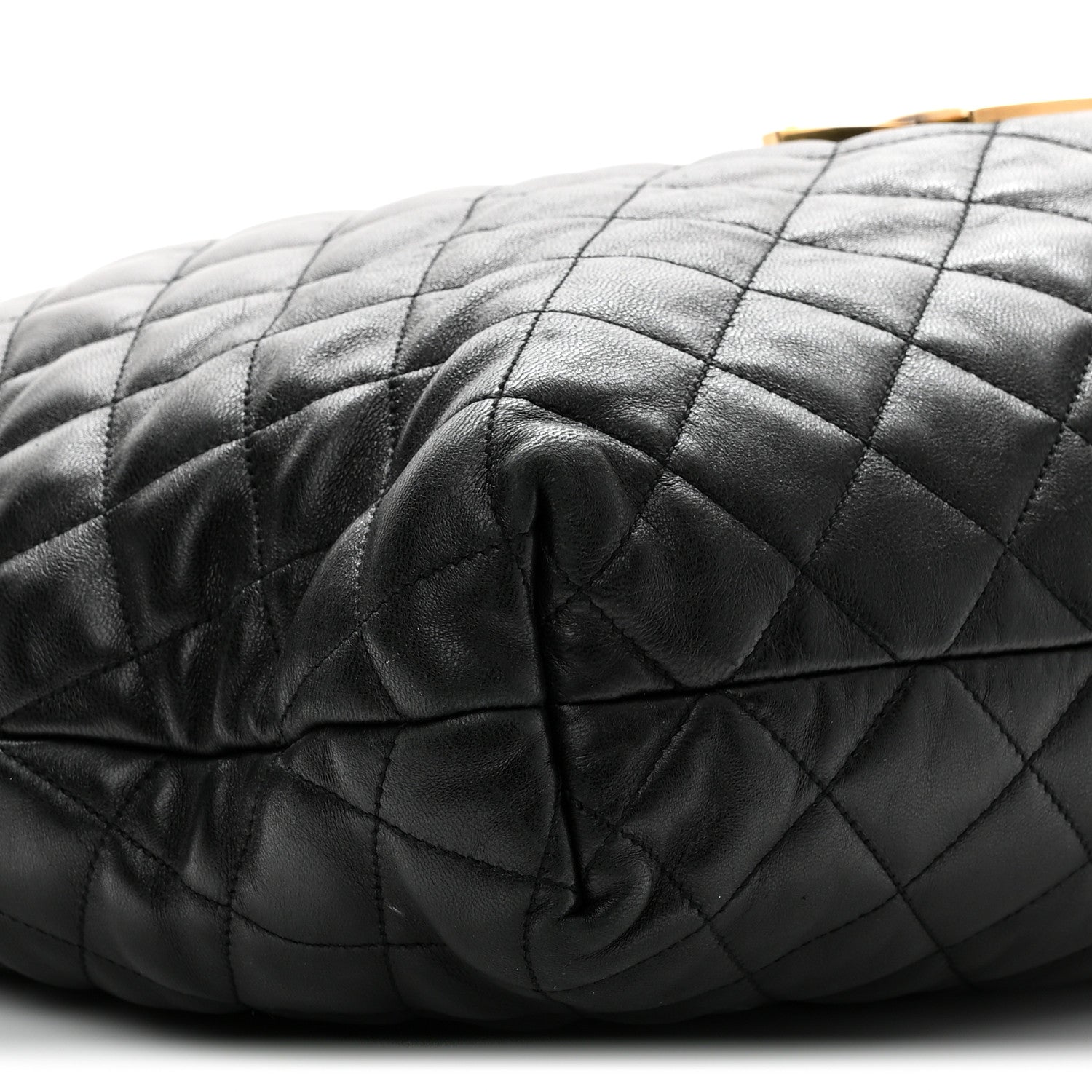 Saint Laurent Lambskin Quilted Maxi Icare Shopping Tote Black 9 of 10