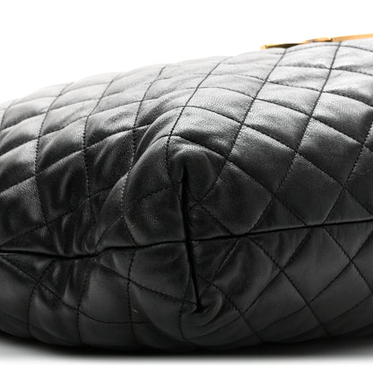 Saint Laurent Lambskin Quilted Maxi Icare Shopping Tote Black 9 of 10