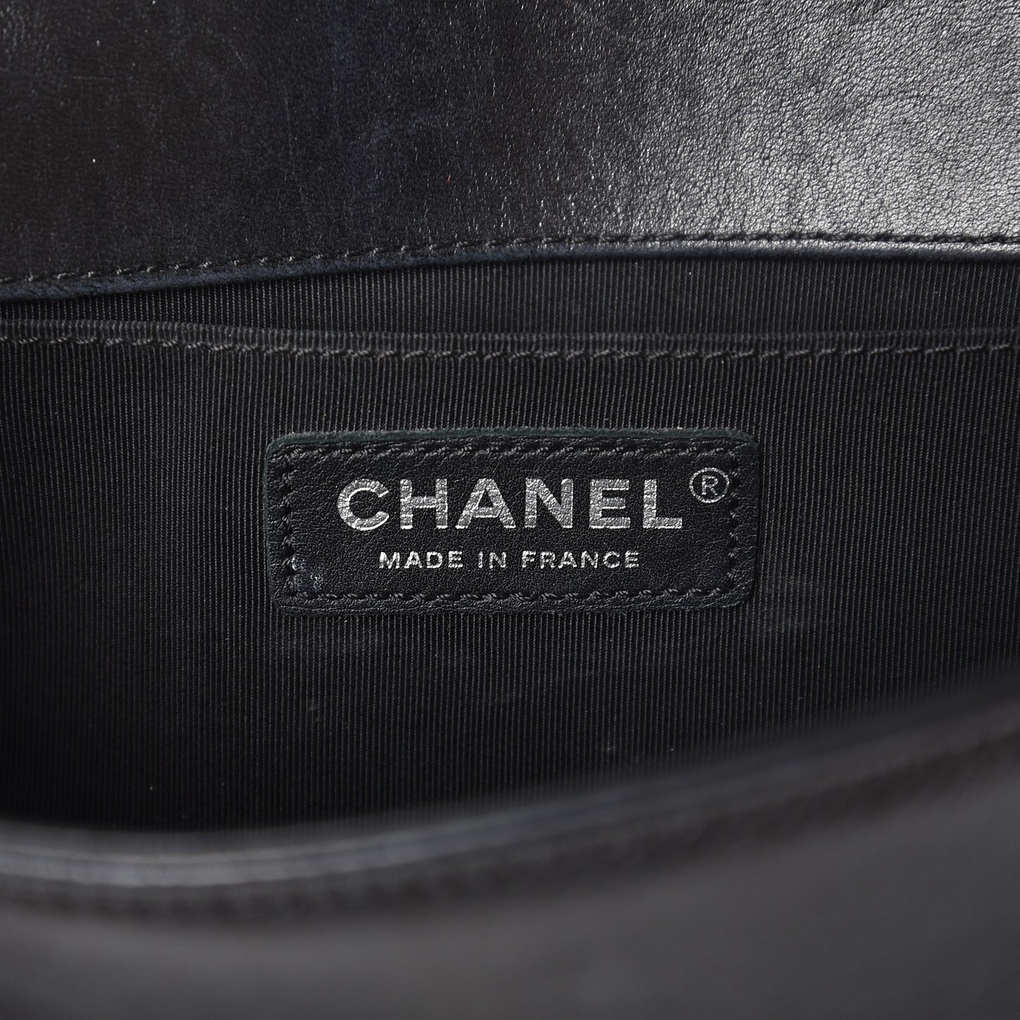 Calfskin Pleated Medium Boy Flap Black