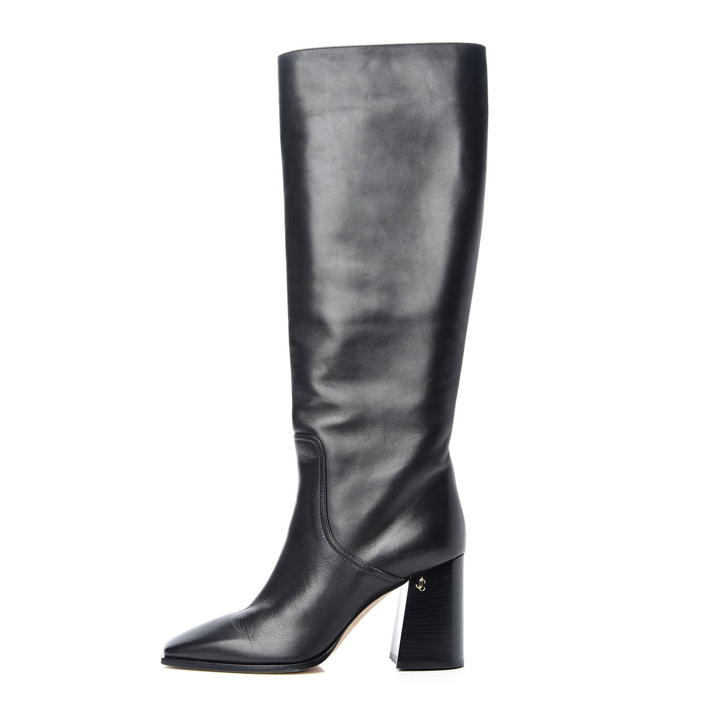Calfskin Brionne 85 Knee High Boots 37.5 Black