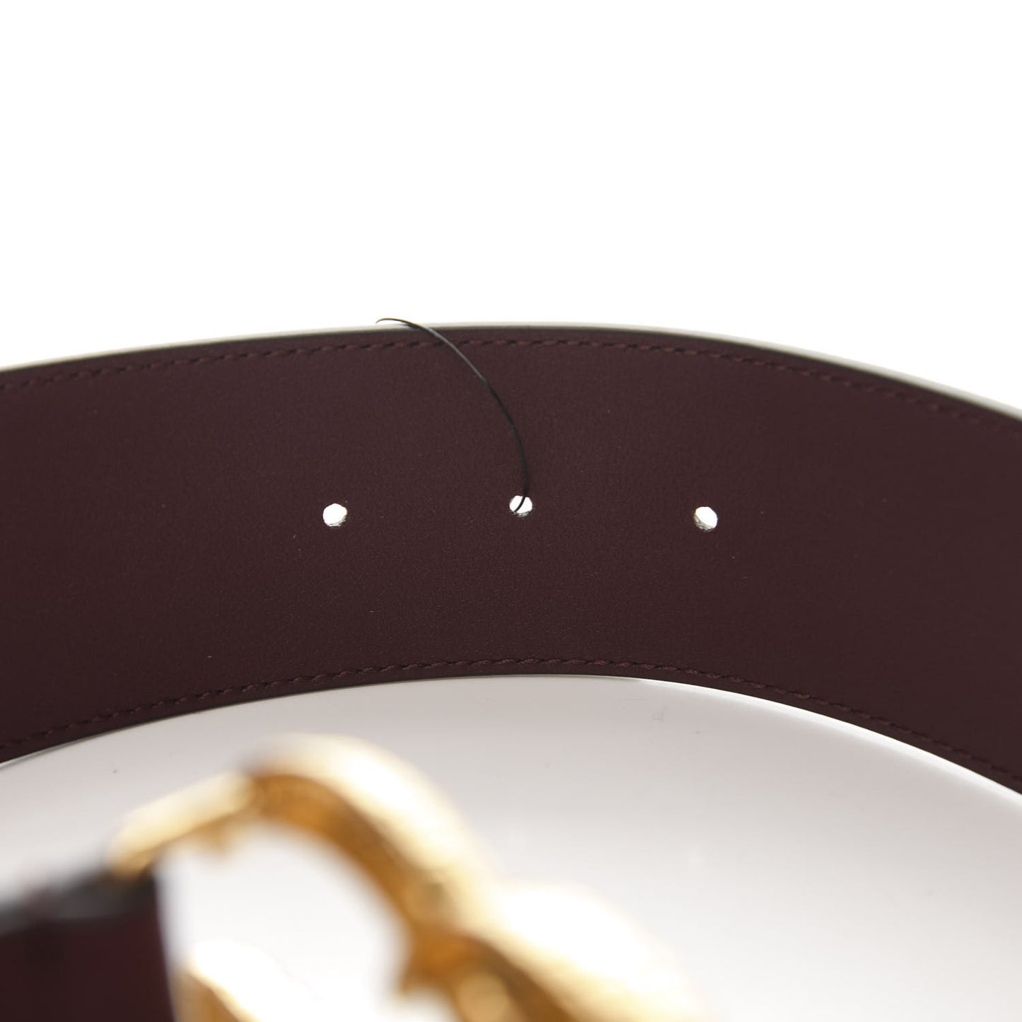 Calfskin Lizard Double G 50mm Belt 85 34 Vintage Bordeaux