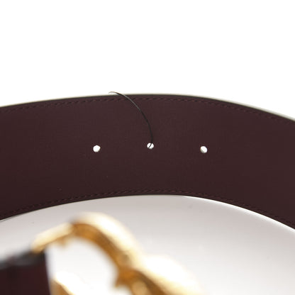 Gucci Calfskin Lizard Double G 50mm Belt 85 34 Vintage Bordeaux 5 of 5