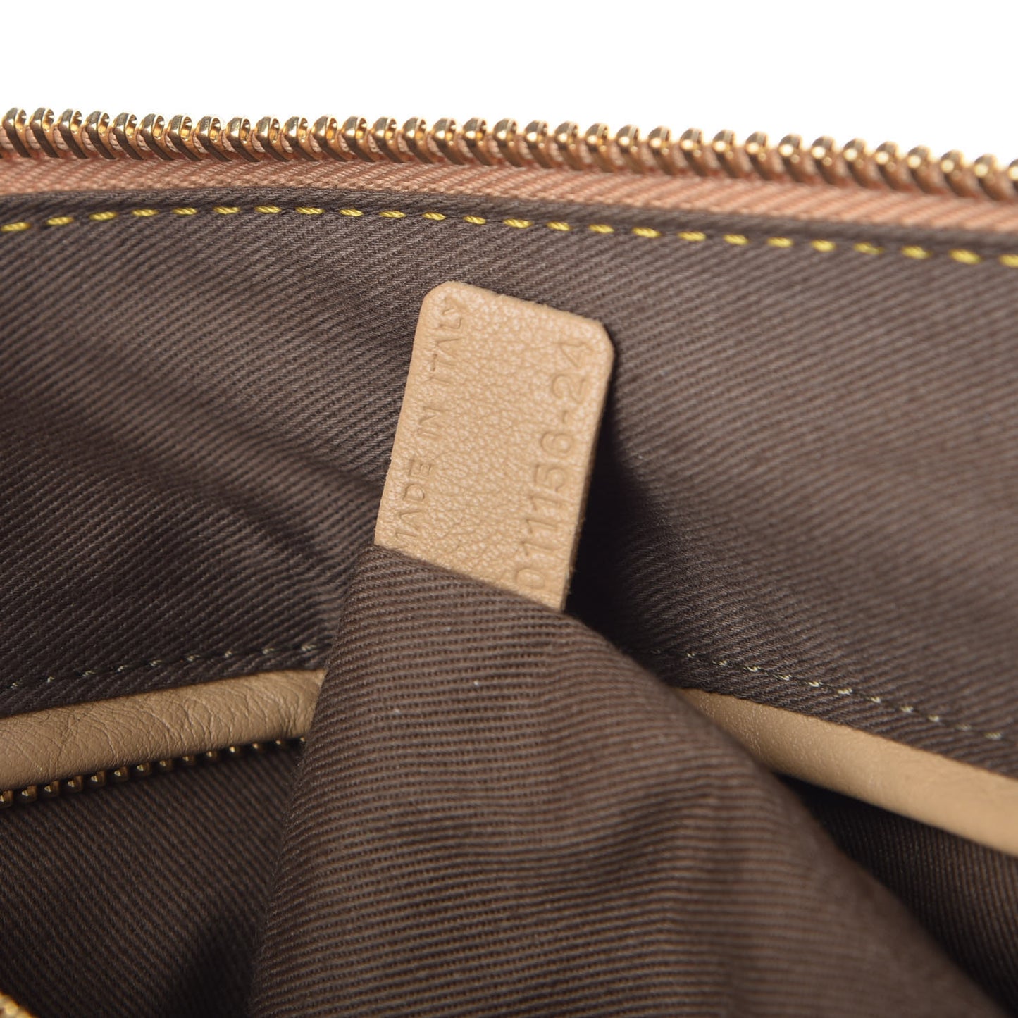 Calfskin Medium Marcie Satchel Sand Shell