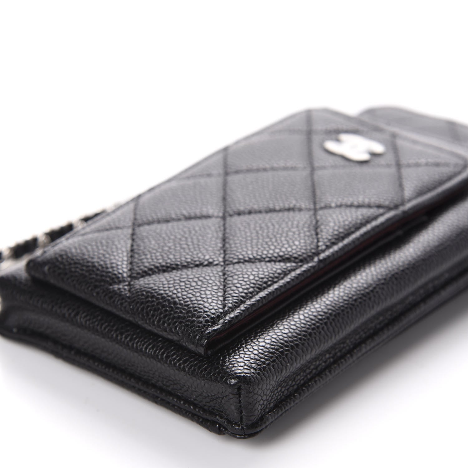 Chanel Caviar Quilted CC Phone Holder Black 8 of 12