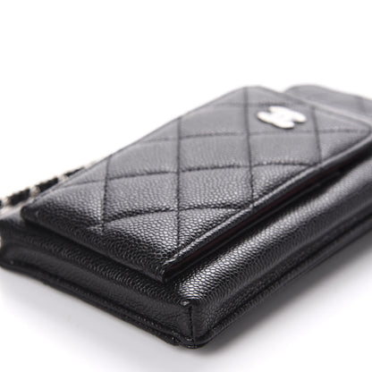 Chanel Caviar Quilted CC Phone Holder Black 8 of 12