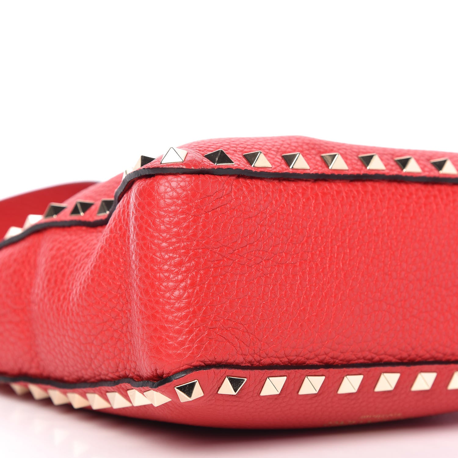 Valentino Garavani Pebbled Calfskin Mini Rockstud Flip-Lock Messenger Bag Red 6 of 10