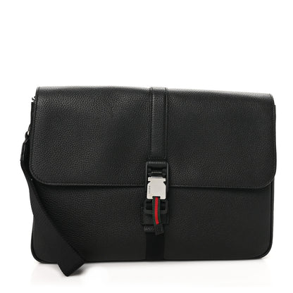 Gucci Calfskin Web Medium Business Case Black 1 of 10