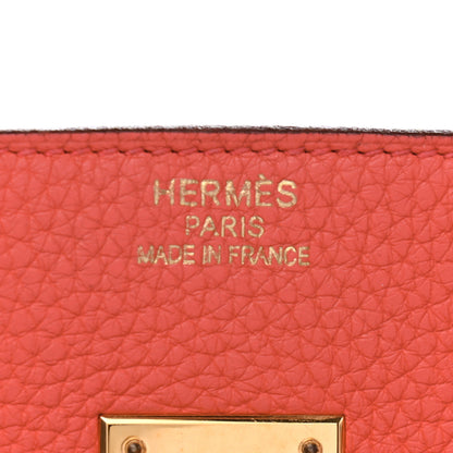 Hermes Taurillon Clemence Birkin 35 Bougainvillea 5 of 9