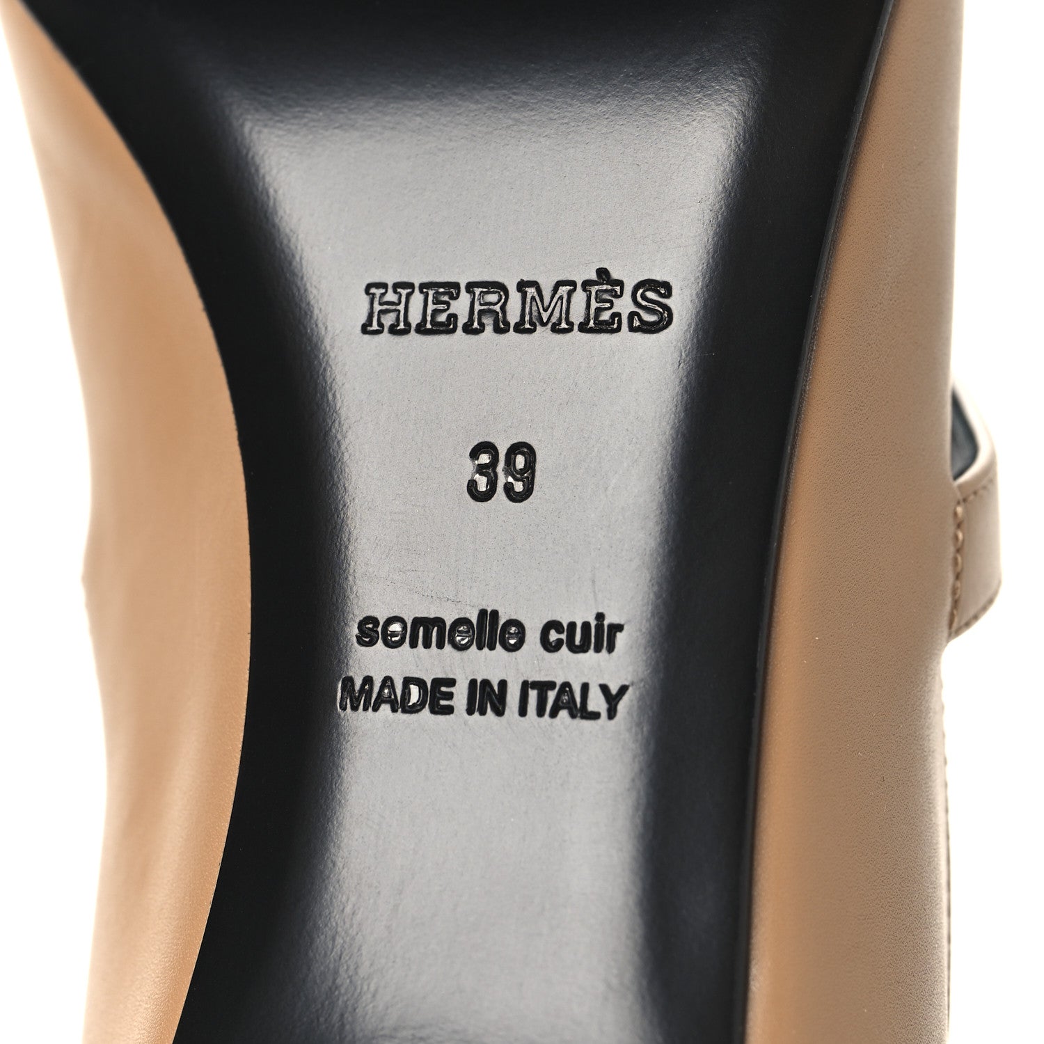 Hermes Calfskin Kiara 40 Pumps 39 Naturel Clair 8 of 10
