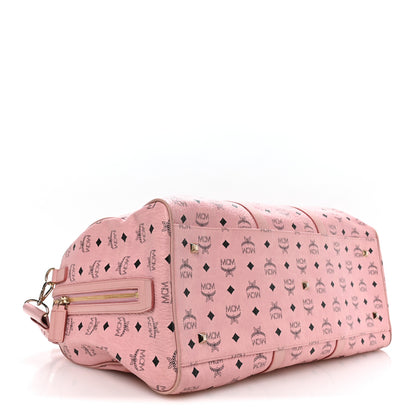 MCM Visetos Large Traveler Weekender Bag Light Pink 3 of 9