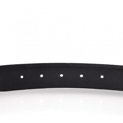Hermes Box Togo 32mm Martelee H Belt 85 Black Chocolate 6 of 9