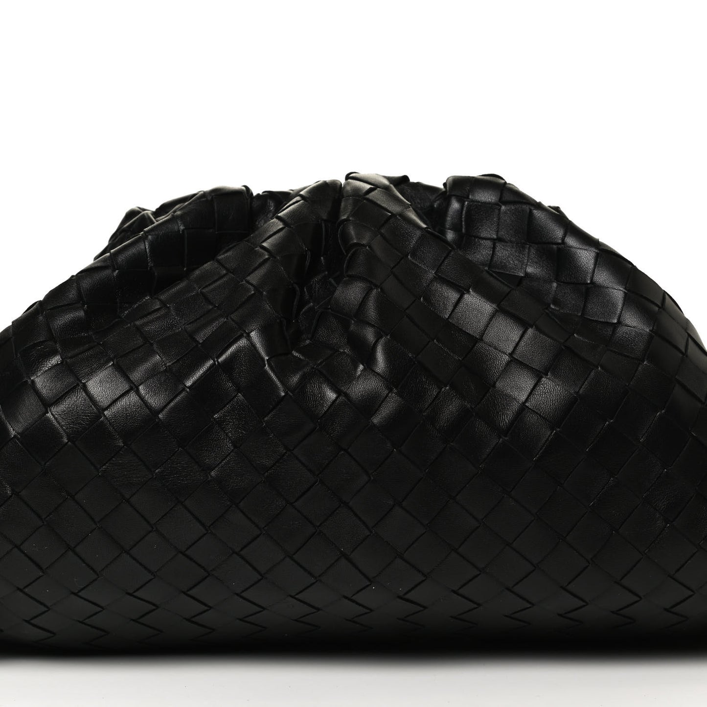 Nappa Maxi Intreccio The Pouch Oversized Clutch Black