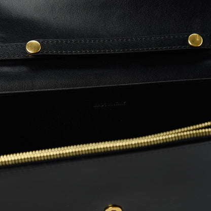 Celine Shiny Smooth Calfskin C Wallet On Chain Bag Black 8 of 10