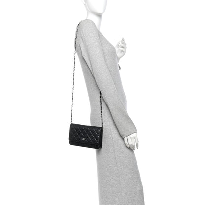 Chanel Caviar Quilted Wallet on Chain WOC Black 2 of 14