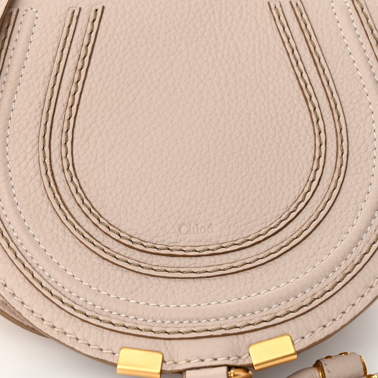 Calfskin Mini Marcie Round Crossbody Bag Blush Nude