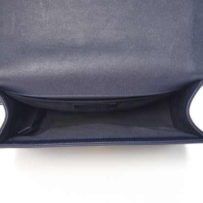 Chanel Caviar Quilted Medium Boy Flap Dark Blue 4 of 10