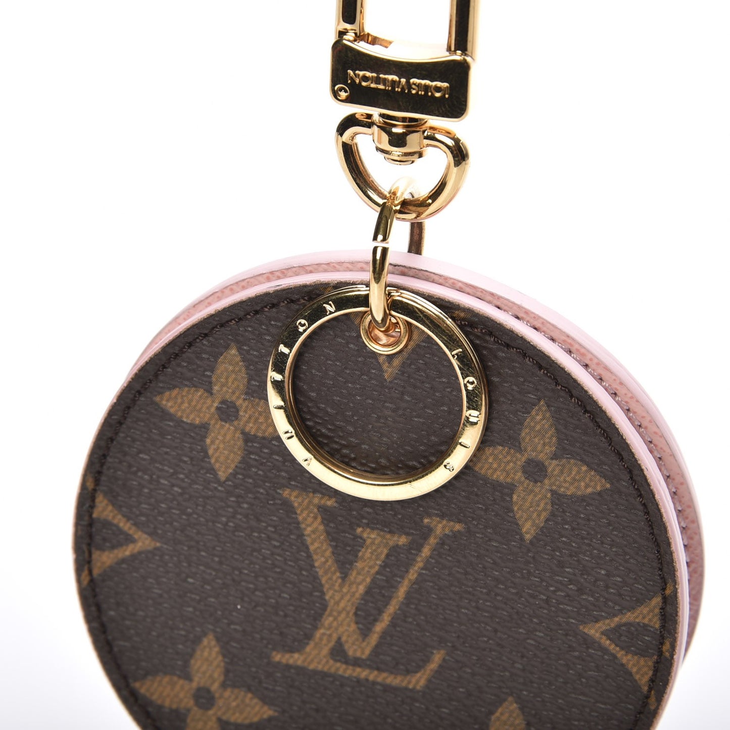 Monogram LV Mirror Key Holder Rose Ballerine