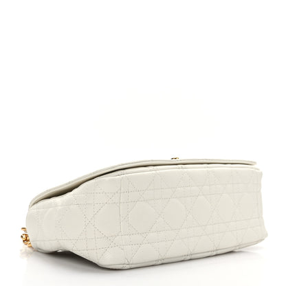 Christian Dior Supple Calfskin Cannage Medium Caro Bag Ivory 4 of 9