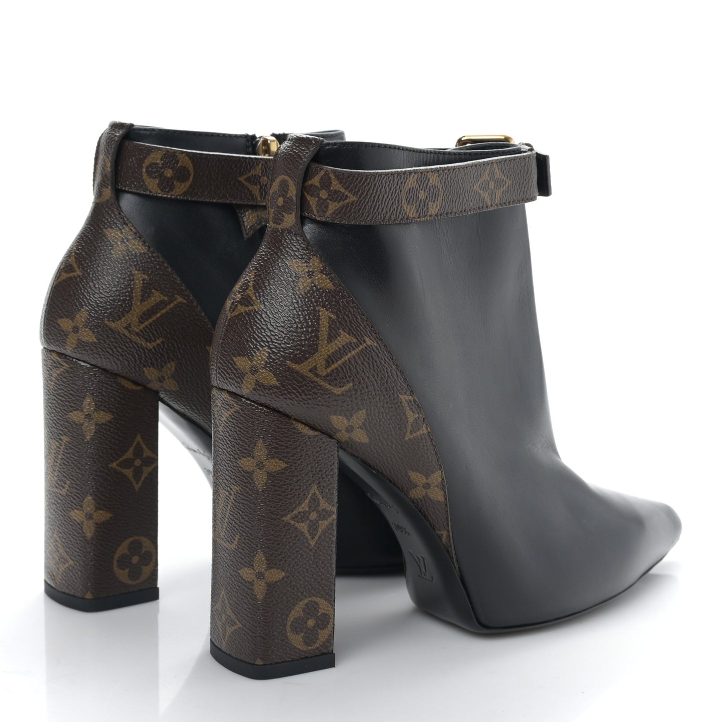 Calfskin Patent Monogram Matchmake Low Boots 39.5