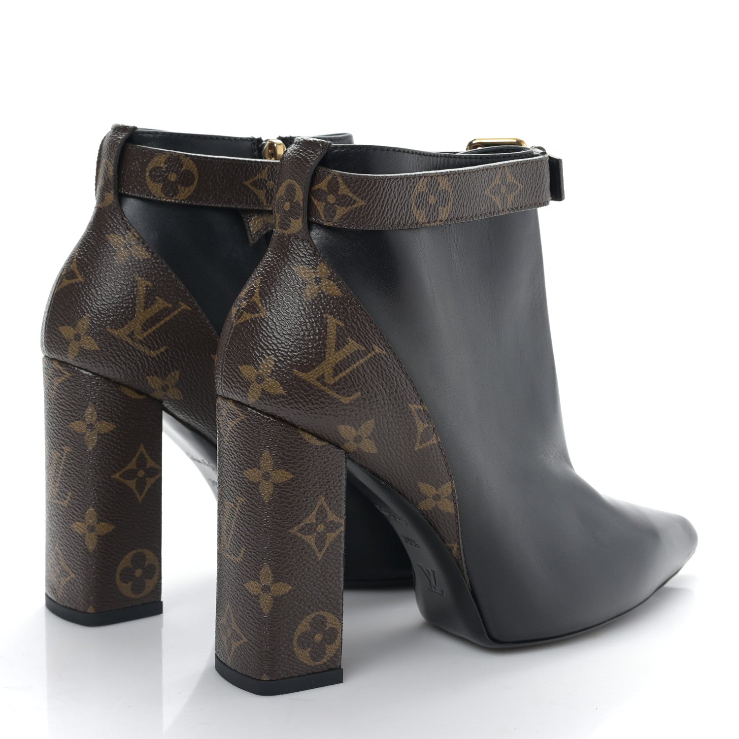 Louis Vuitton Calfskin Patent Monogram Matchmake Low Boots 39.5 4 of 7