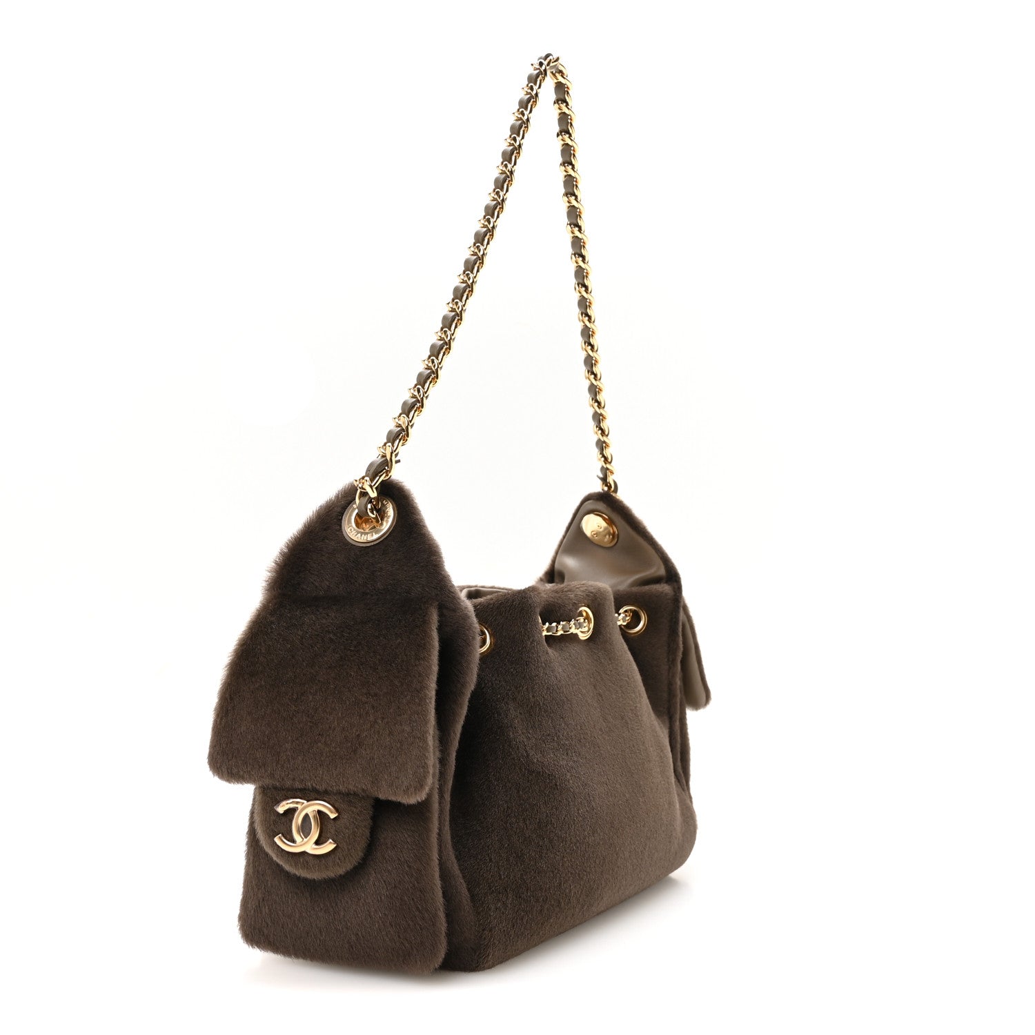 Chanel Pony Hair Mini Chanel 25 Handbag Dark Khaki 3 of 11