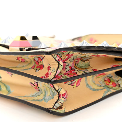 Fendi Vitello Marie Antoinette Print Rosebud Kan I Shoulder Bag Panna Multicolor 9 of 10