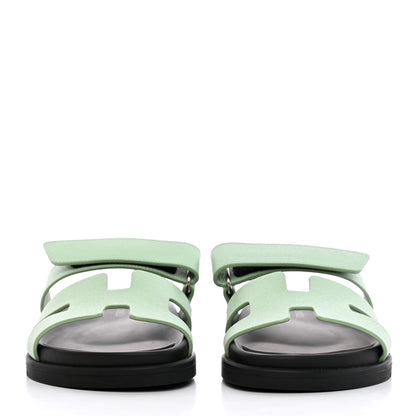 Hermes Epsom Womens Chypre Sandals 36 Vert Jade 2 of 9