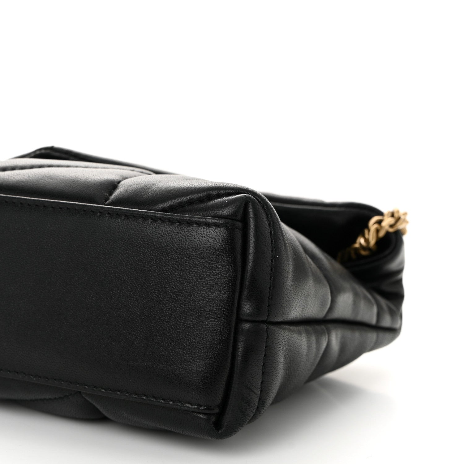 Saint Laurent Lambskin Quilted Toy Loulou Puffer Monogram Chain Satchel Black 10 of 10