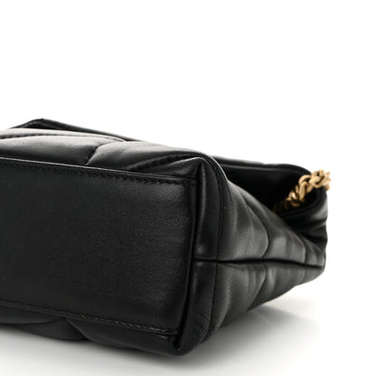 Saint Laurent Lambskin Quilted Toy Loulou Puffer Monogram Chain Satchel Black 10 of 10