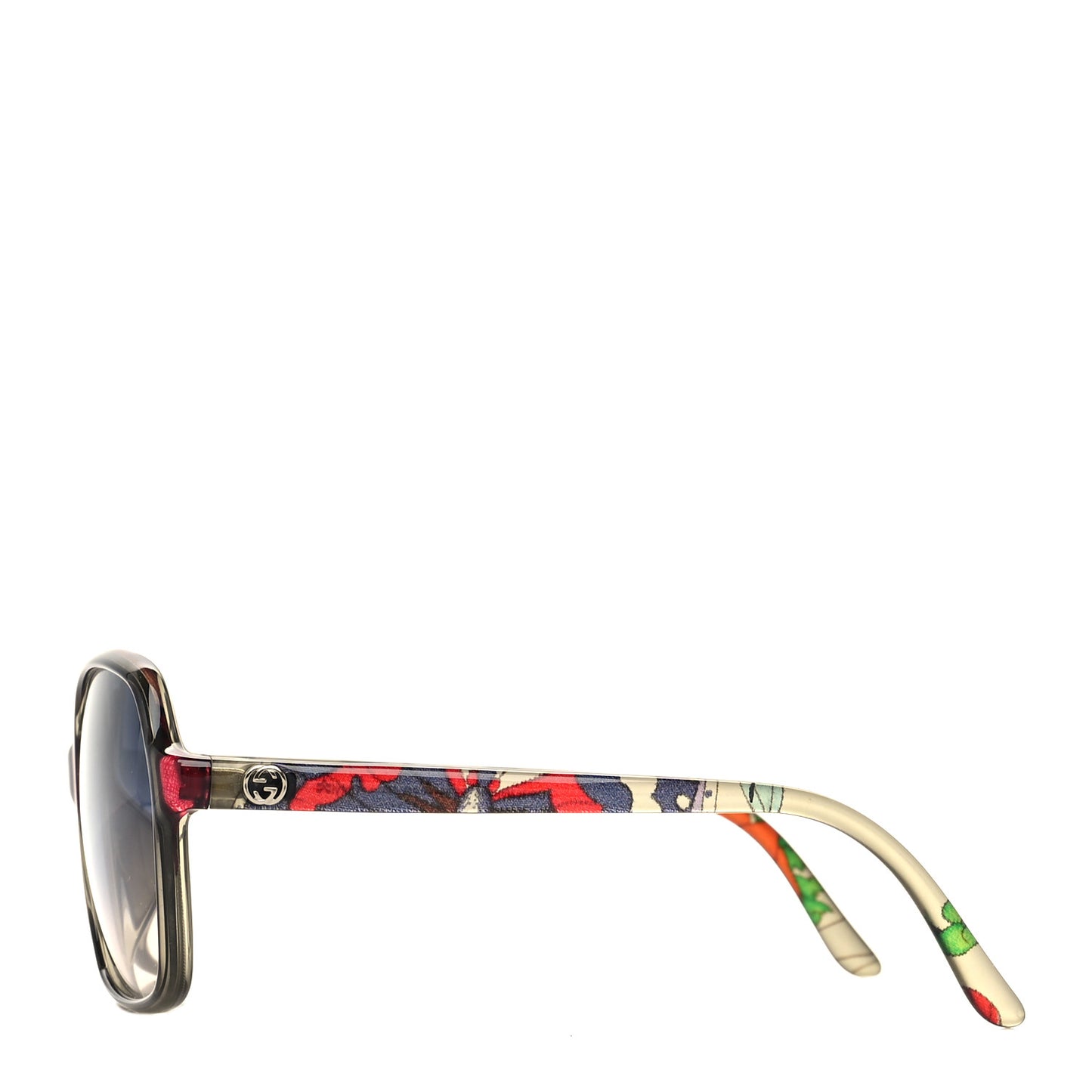 Round Floral Print Sunglasses GG3636 Green