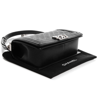 Chanel Perforated Lambskin Medium Boy Flap Black 5 of 9