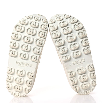 Gucci Soft Rubber Womens Interlocking G Platform 42mm Slide Sandals 37 Off White 6 of 10