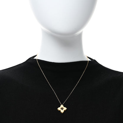 Roberto Coin 18K Yellow Gold Diamond Petite Venetian Princess Flower Pendant Necklace 3 of 4