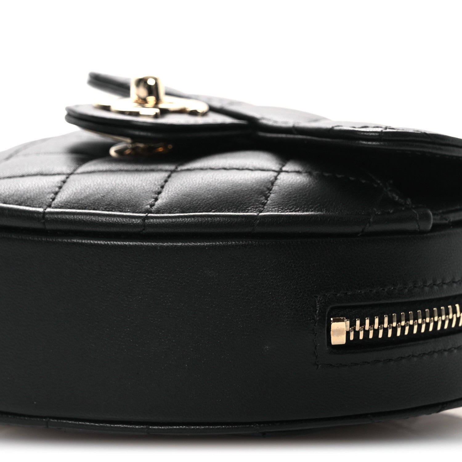 Chanel Lambskin Quilted CC In Love Heart Clutch With Chain Black 10 of 11