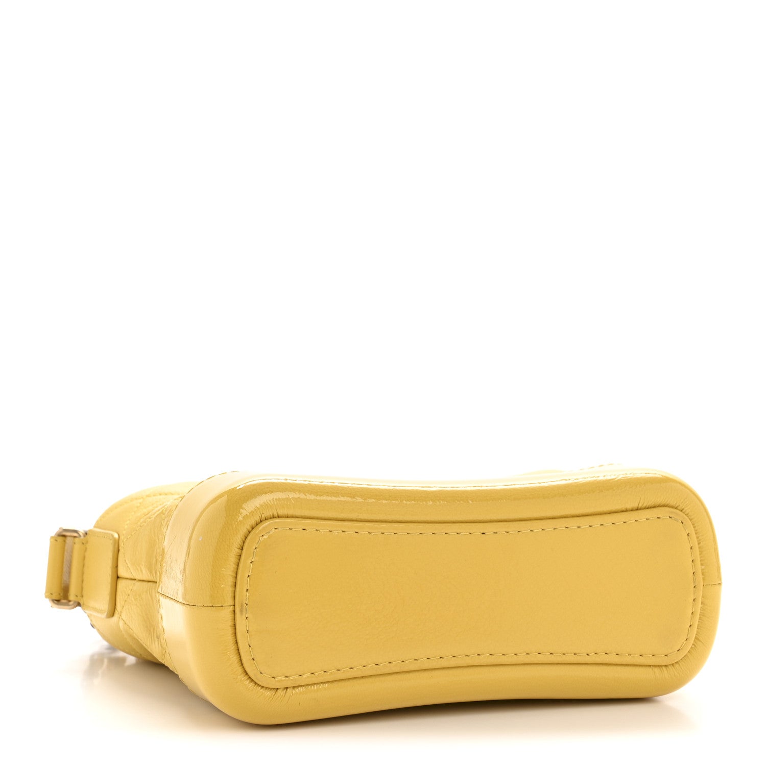 Chanel Patent Goatskin Quilted Small Gabrielle Hobo Yellow 4 of 12