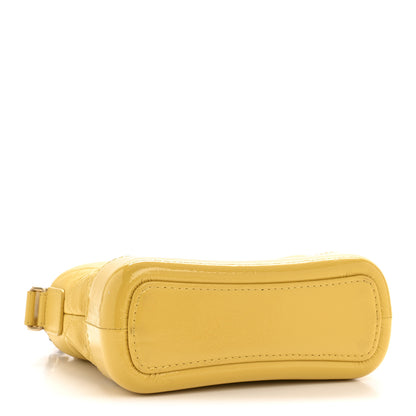 Chanel Patent Goatskin Quilted Small Gabrielle Hobo Yellow 4 of 12