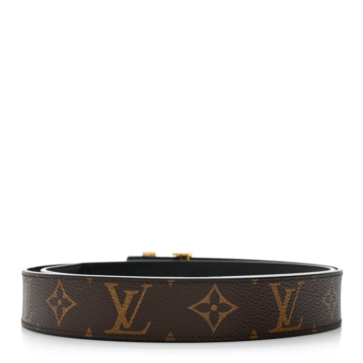 Calfskin Monogram 30mm LV Initiales Reversible Belt 90 36 Black