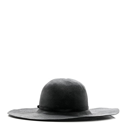 Chanel Woven CC Wide Brim Hat 57 Black 6 of 8