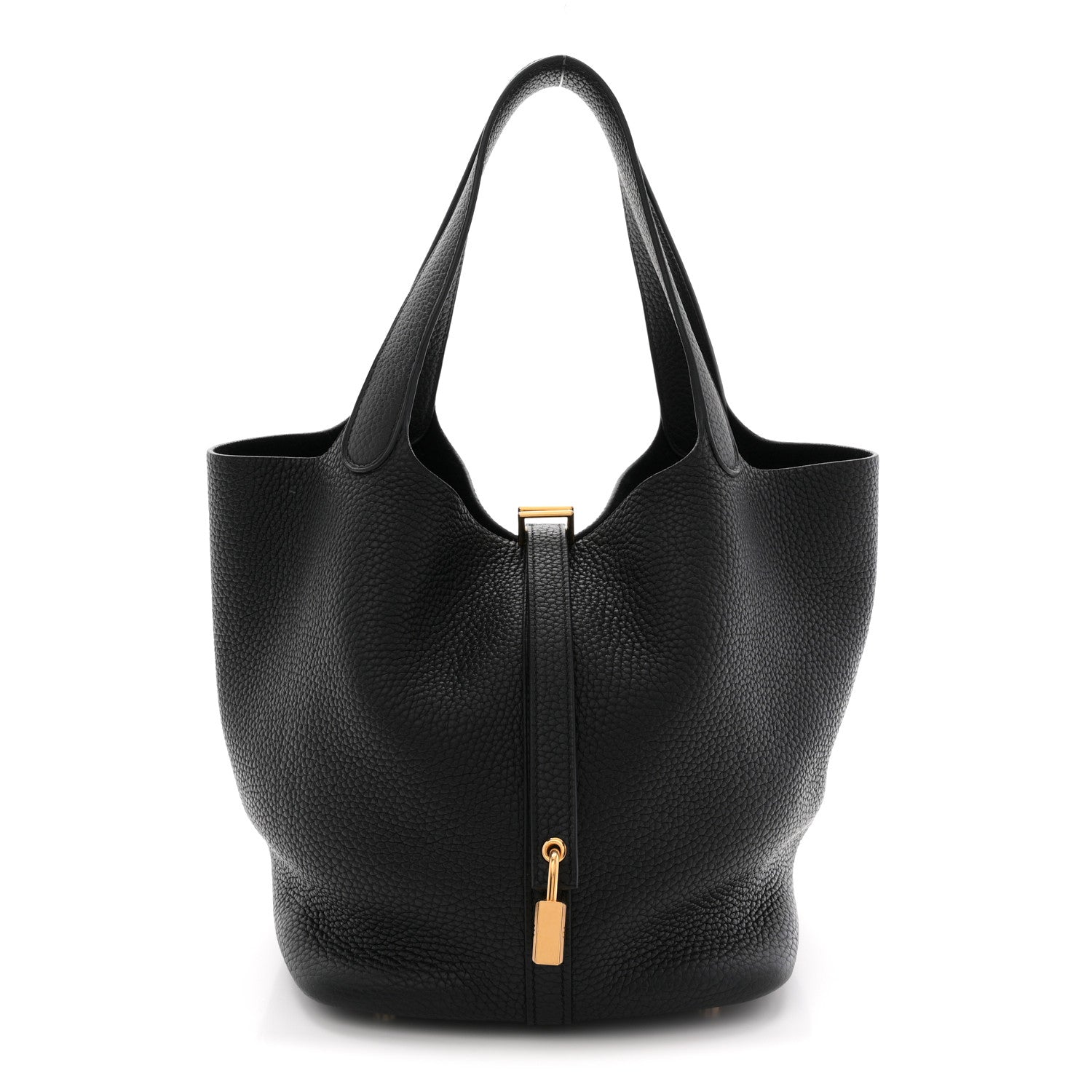 Hermes Taurillon Clemence Picotin Lock 22 MM Black 1 of 11