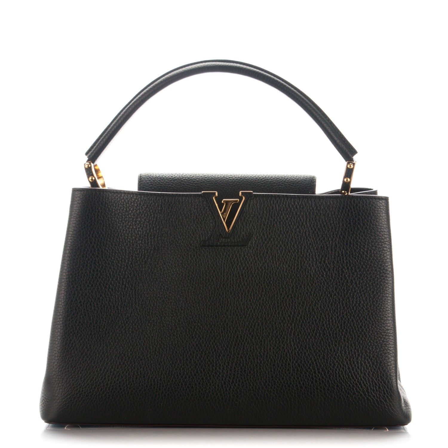 Louis Vuitton Taurillon Capucines MM Black 1 of 8