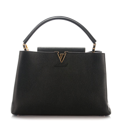 Louis Vuitton Taurillon Capucines MM Black 1 of 8