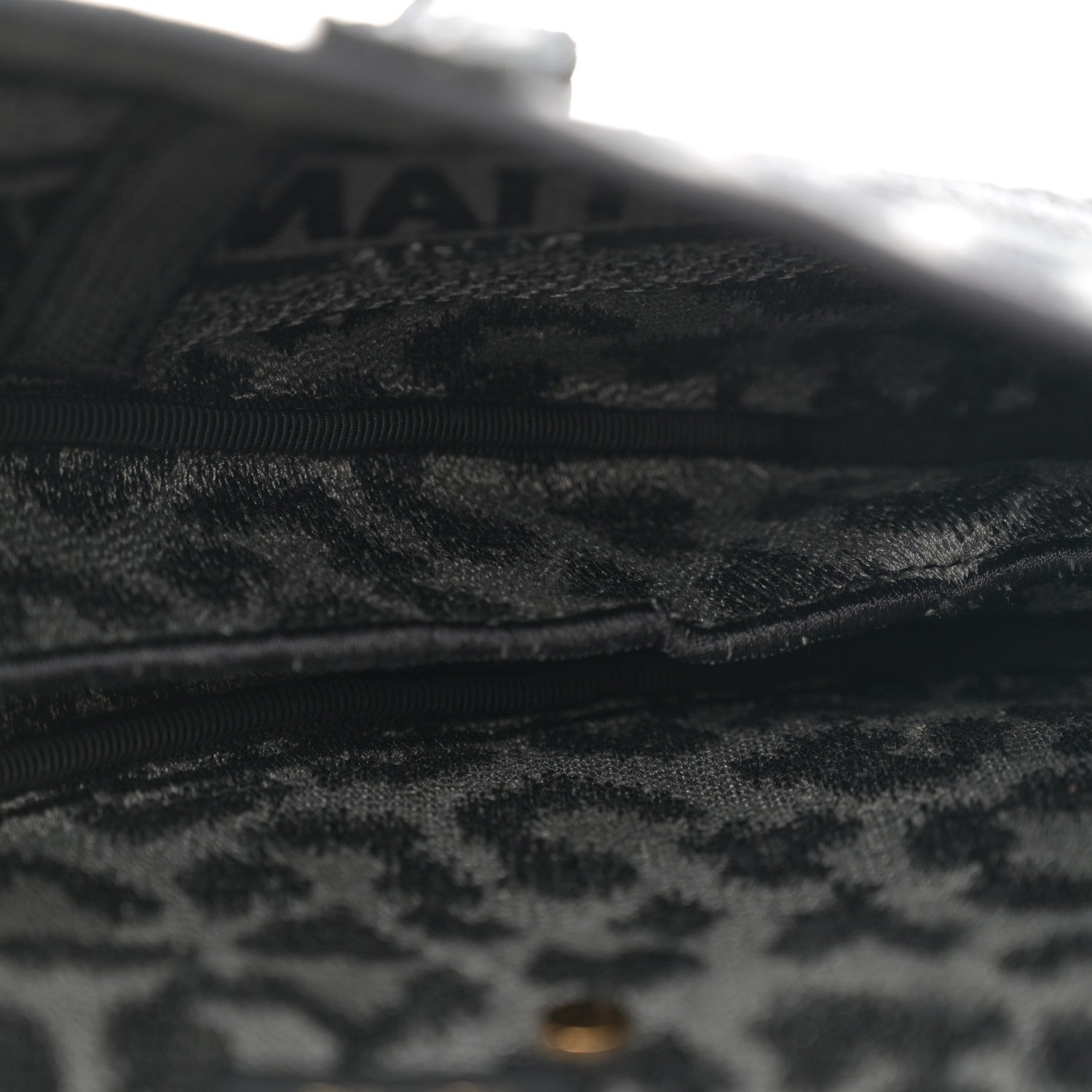 Christian Dior Canvas Mizza Embroidered Saddle Bag Gray 5 of 11