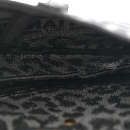 Christian Dior Canvas Mizza Embroidered Saddle Bag Gray 5 of 11