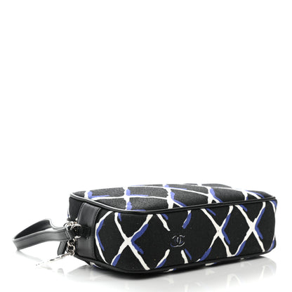 Chanel Canvas Airline Cosmetic Case Blue White 4 of 7